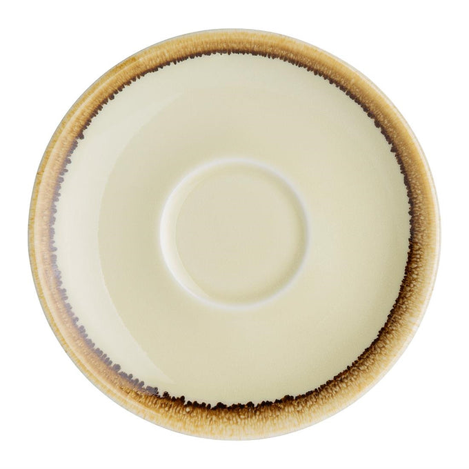 Soucoupe espresso Kiln sable 115 mm (lot de 6) - Olympia