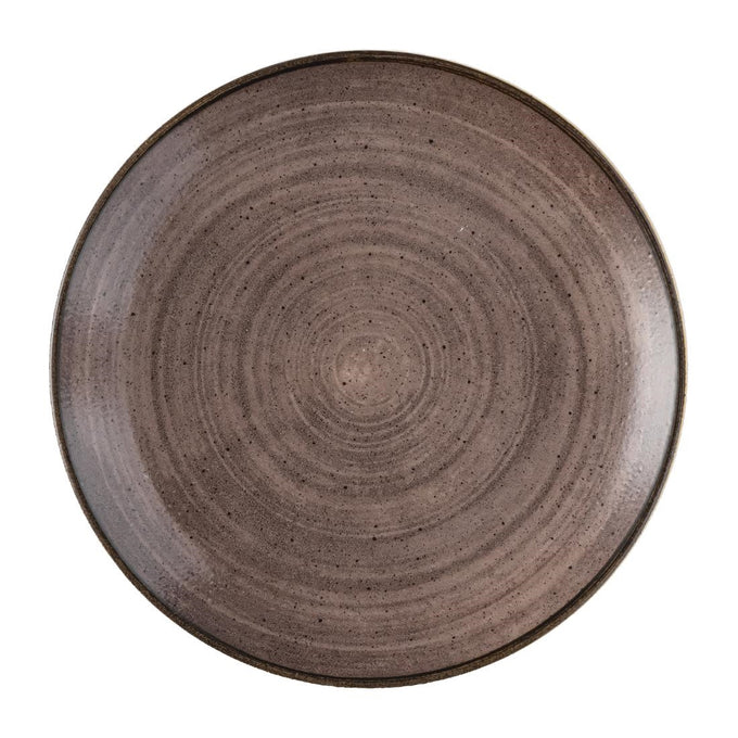 Assiettes avec rebord Stonecast Raw Evolve Brown 260 mm (lot de 12) - Churchill