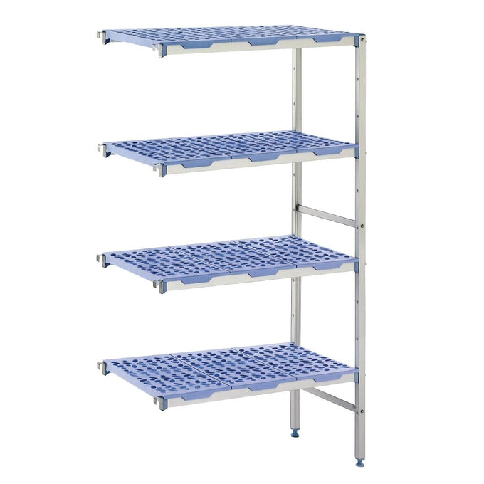Rayonnage modulaire en angle 4 niveaux 500 × 1051 mm - Tournus