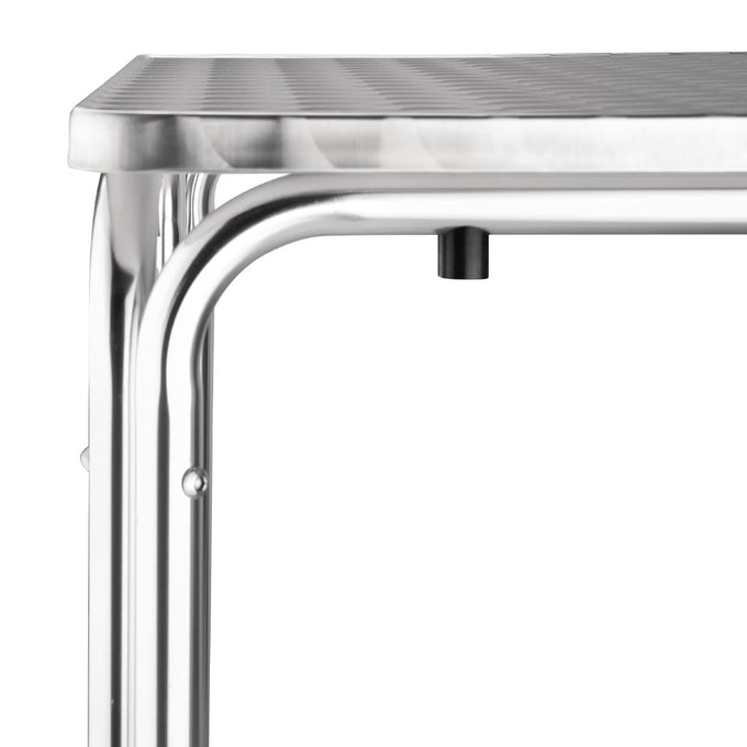 Table carrée inox et aluminium 600 mm - Bolero