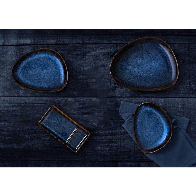 Bols triangulaires Luna bleu nuit 228 × 175 mm (lot de 6) - Olympia