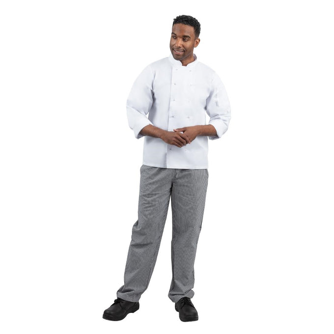 Pantalon de cuisinier mixte Vegas petits carreaux noir et blanc - Whites Chefs Clothing