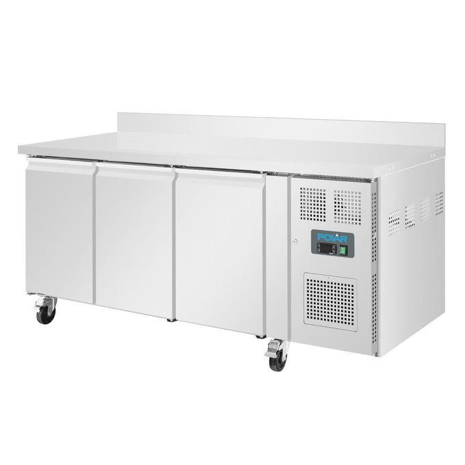 Table réfrigérée négative 3 portes avec dosseret 417 L Série U - Polar