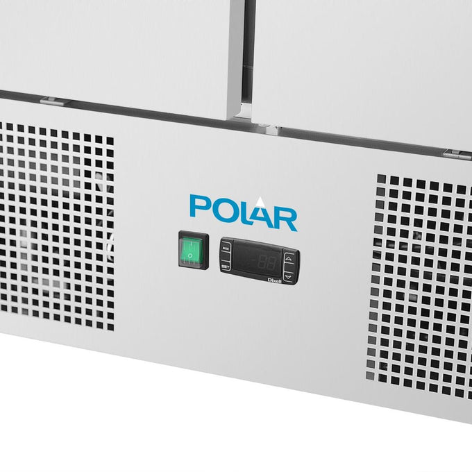 Comptoir à salade série U froid ventilé 2 portes - 257 L - Polar