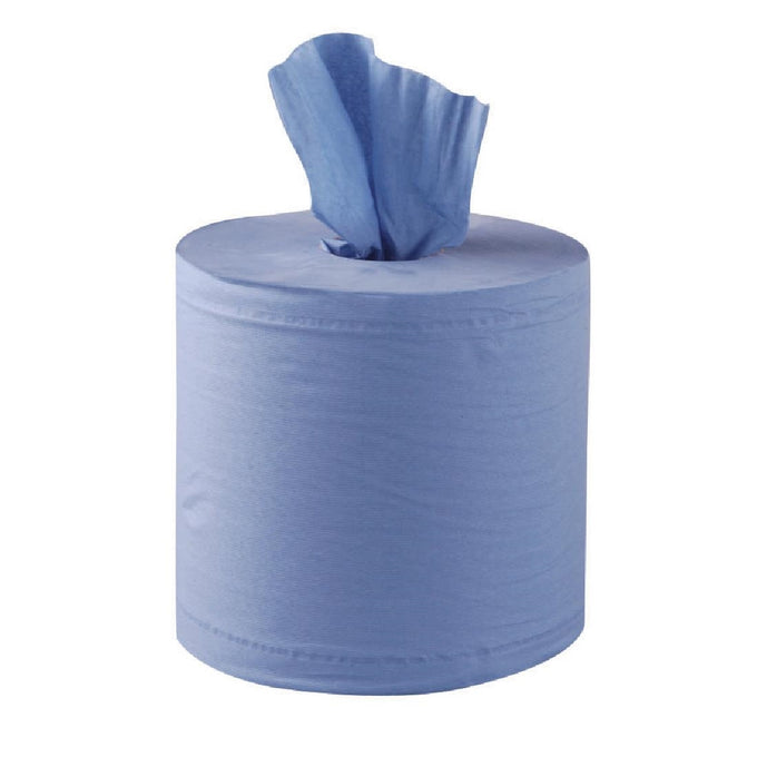 Bobines bleues 2 plis à dévidage central 120m (lot de 6) - Jantex