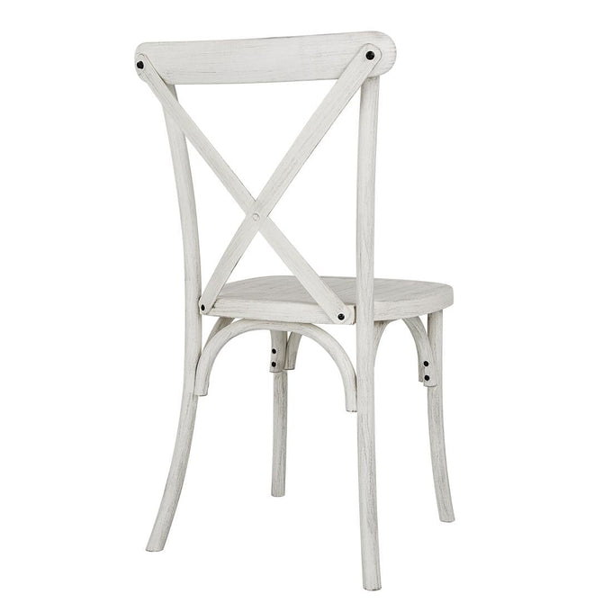 Chaises en résine à dossier croisé Manhattan blanches (lot de 4) - Bolero