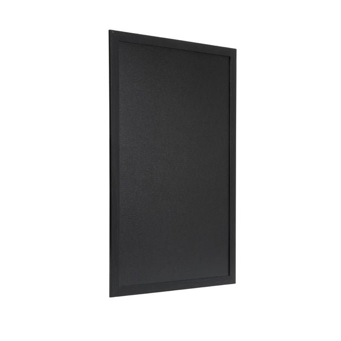 Ardoise murale cadre en bois noir avec feutre craie et fixations 40 × 60 cm - Securit