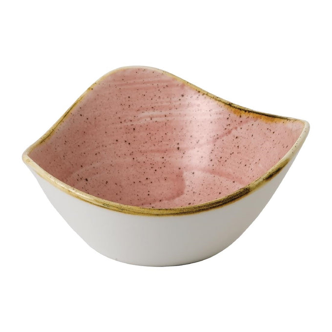 Bols triangulaires Stonecast Petal Pink 153 mm (lot de 12) - Churchill