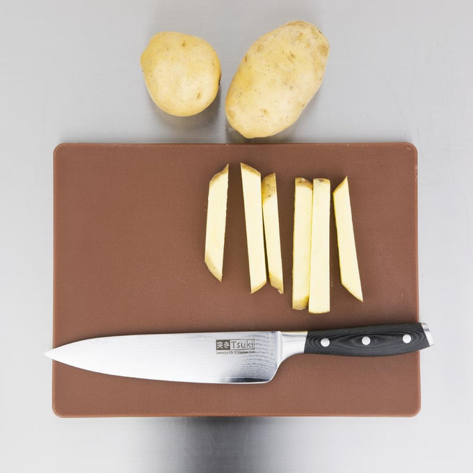 Petite planche à découper basse densité marron - L 305 x P 229 x H 12 mm - Hygiplas