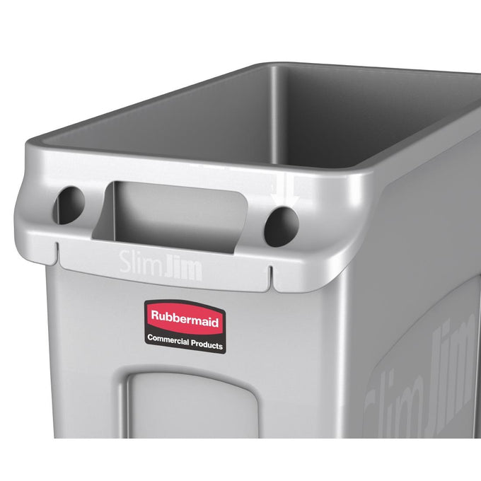 Collecteur avec évents Slim Jim 60 L gris - Rubbermaid
