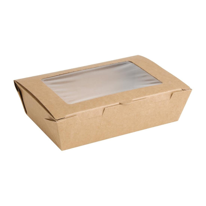 Boîtes salade avec fenêtre PET 700 ml (lot de 200) - Fiesta Recyclable