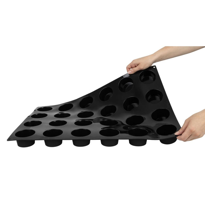 Moule à pâtisserie antiadhésif en silicone 24 muffins - Pavoflex