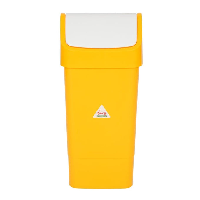Poubelle polypropylène à couvercle battant SYR jaune 50 L - Scot Young
