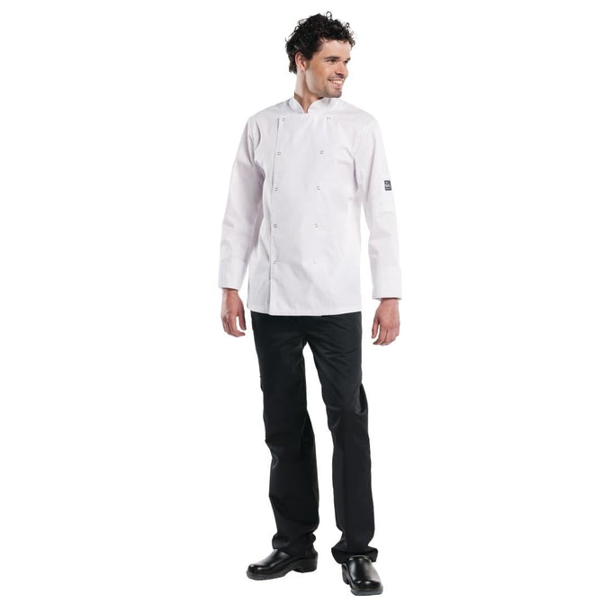 Veste de cuisine mixte Hilton Poco manches longues blanche - Chaud Devant