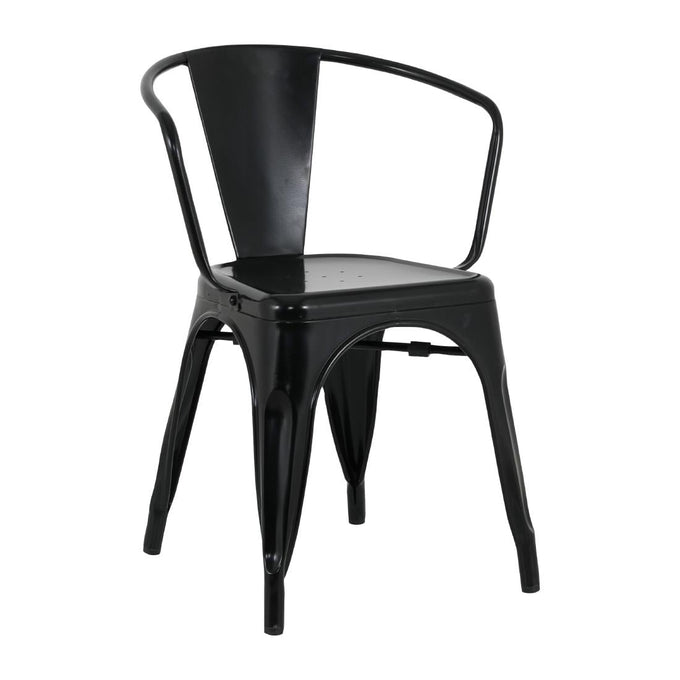 Fauteuils Bistro Curve noirs (lot de 4) - Bolero