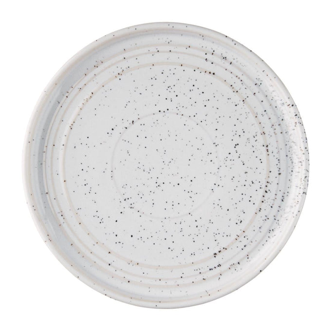 Assiettes Plates Rondes Cavolo Blanc Moucheté 180 mm (lot de 6) - Olympia
