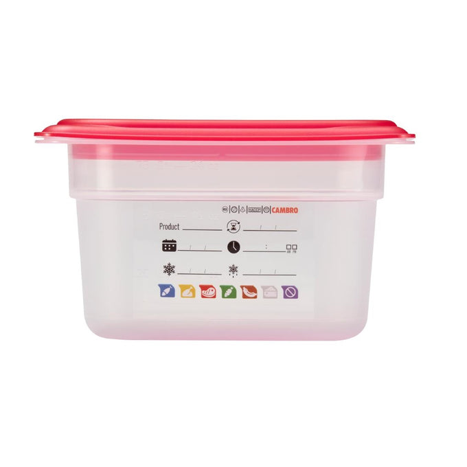 Bac en polypropylène Safetrak IML GN 1/9 100 mm - Cambro