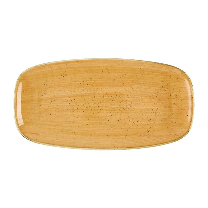 Assiettes oblongues Stonecast Tangerine Chefs' No. 3 (298 × 153 mm) (lot de 12) - Churchill