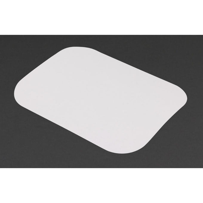 Couvercles en papier pour barquettes en aluminium de 250 ml (lot de 1000) - Fiesta Recyclable