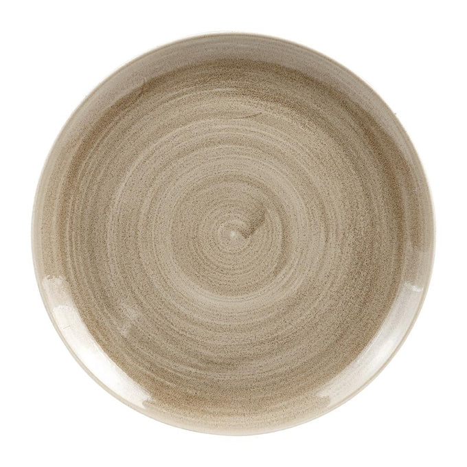 Assiettes rondes Stonecast Patina Antique Taupe 288 mm (lot de 10) - Churchill