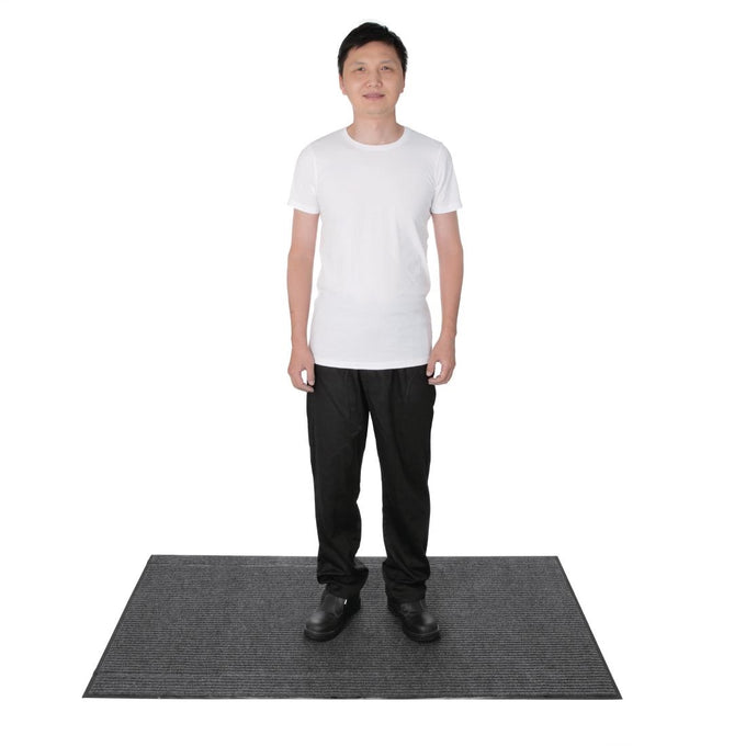 Tapis d'entrée gris acier 1500 × 900 mm - Jantex