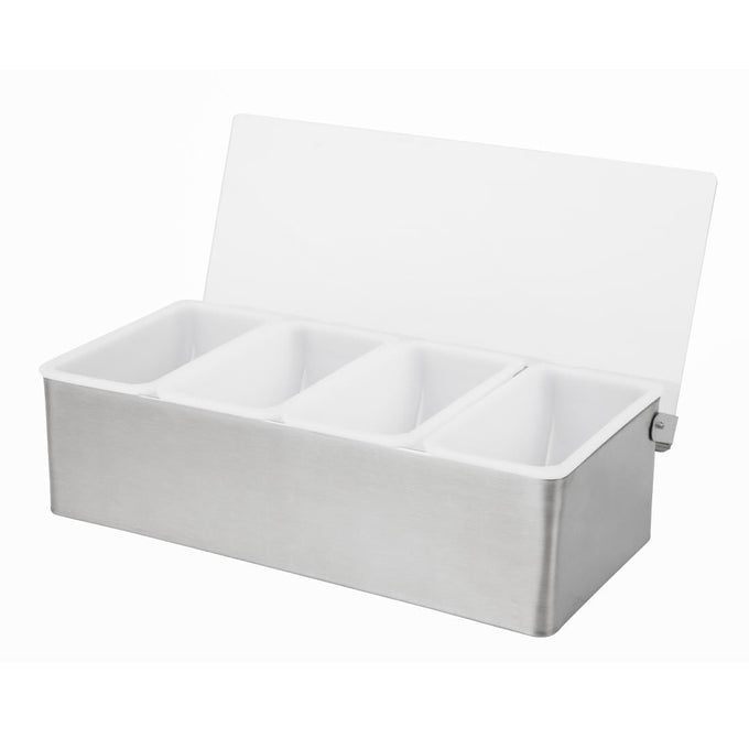 Boîte à compartiments en inox 4 × 568 ml - Beaumont