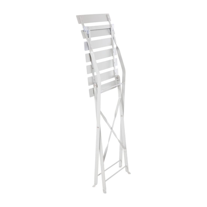 Chaise de terrasse pliantes en acier gris (lot de 2) - Bolero