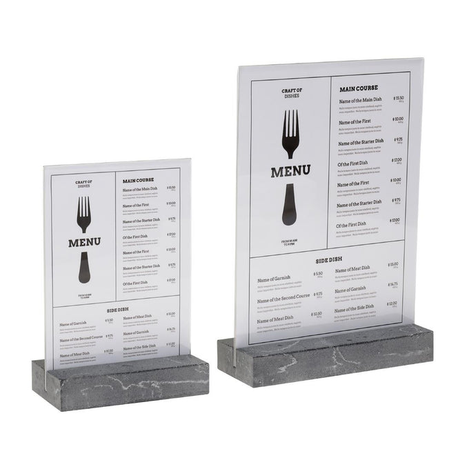 Présentoir de table Europel A4 polystone anthracite - DTM Primera