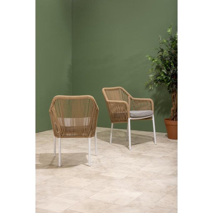 Fauteuils d'extérieur en rotin PE tressé Bay miel (lot de 2) - Bolero