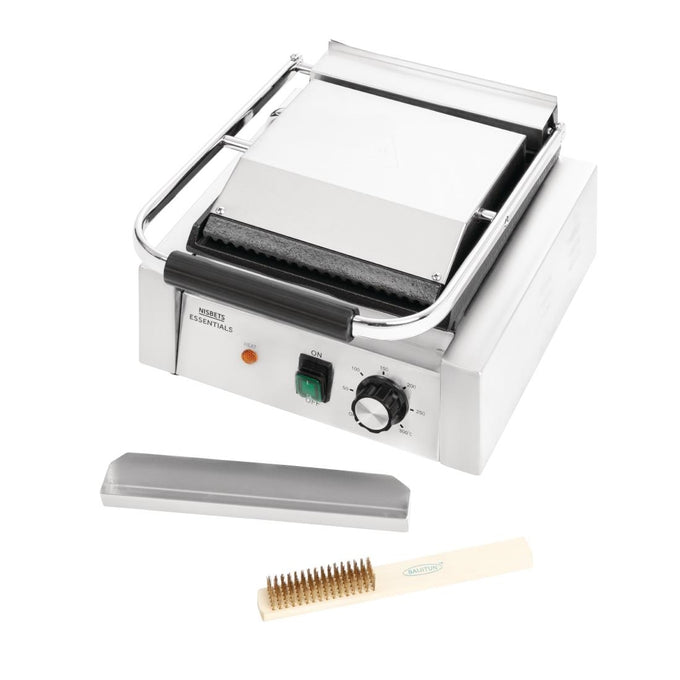 Grill panini - Gril de contact plaque supérieure rainurée - L 310 x P 360 x H 360 mm