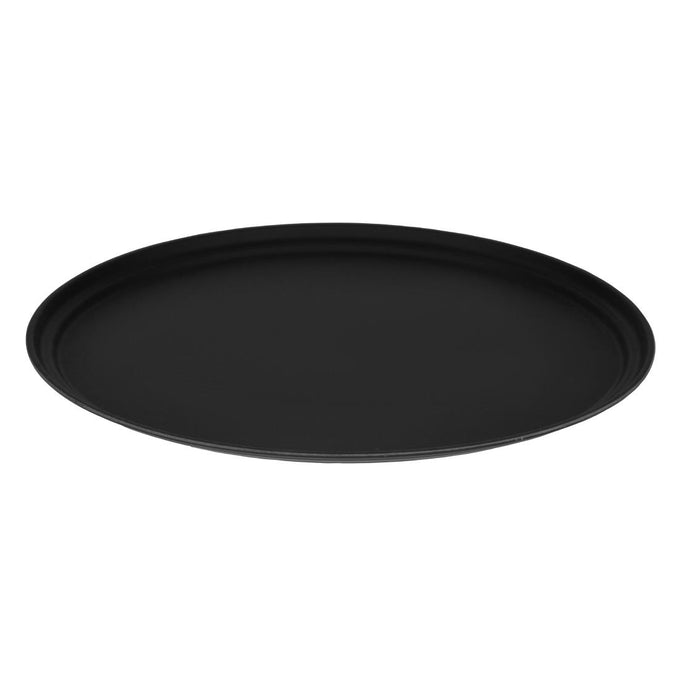 Plateau de service ovale fibre de verre antidérapant Camtread noir 60 cm - Cambro
