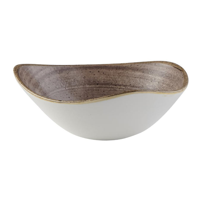 Bols triangulaires Stonecast Raw Lotus Brown 178 mm (lot de 12) - Churchill