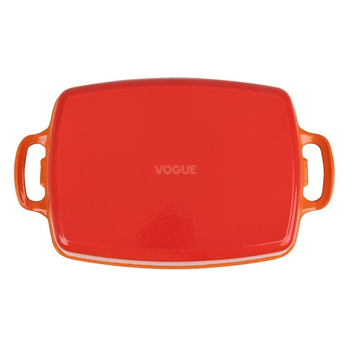 Plat en fonte rectangulaire orange 2,8 L - Vogue