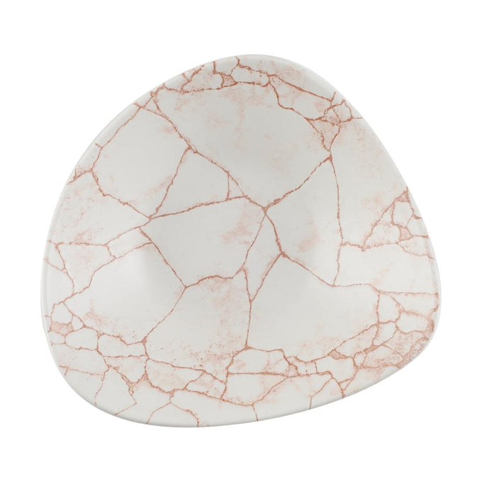 Bols triangulaires Studio Prints Kintsugi Lotus Coral 178 mm (lot de 12) - Churchill