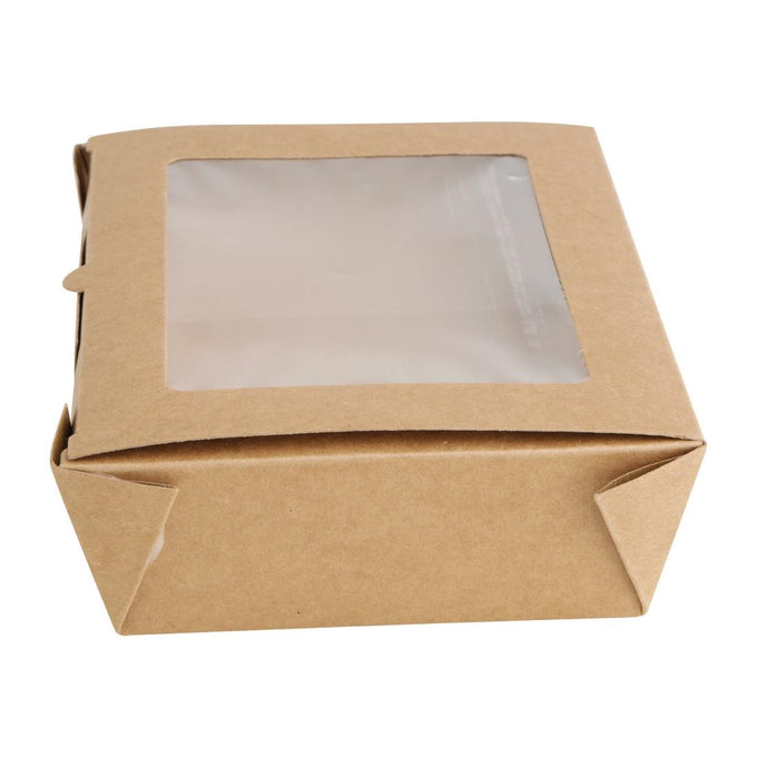 Boîtes salade avec fenêtre PET 1200 ml (lot de 150) - Fiesta Recyclable