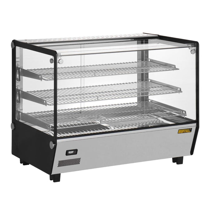 Vitrine chauffante de comptoir carrée 160 L - Buffalo