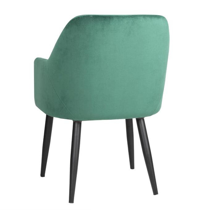 Chaises en velours Lia vertes (lot de 2) - Bolero