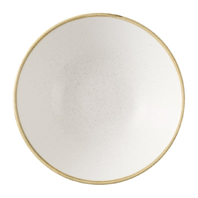 Assiettes creuses rondes Stonecast Barley White 205 mm (lot de 6) - Churchill
