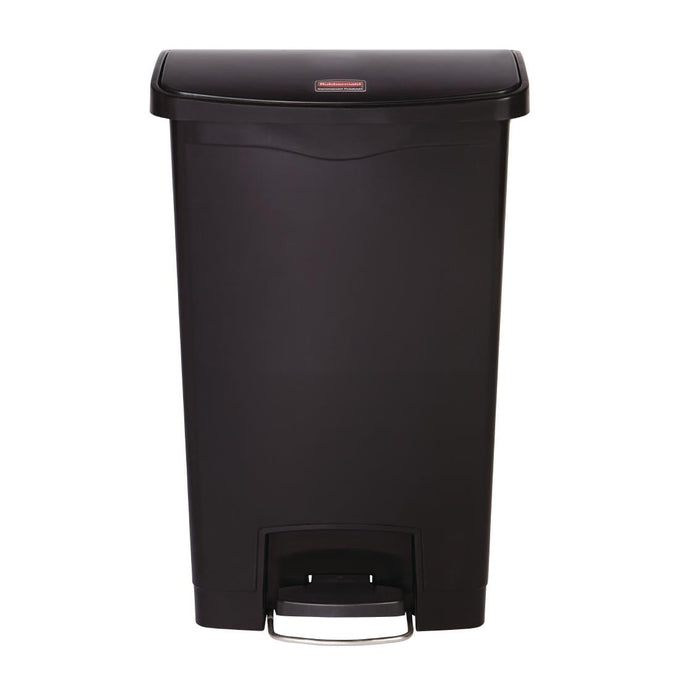 Poubelle à pédale frontale Rubbermaid noire 50 L - Slim Jim