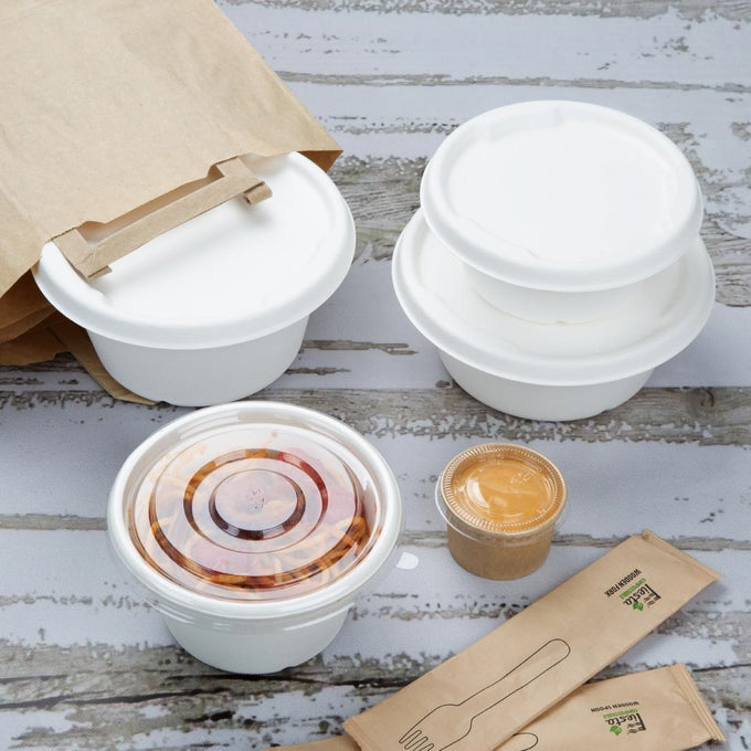 Bols en bagasse 500 ml (lot de 50) - Fiesta Compostable
