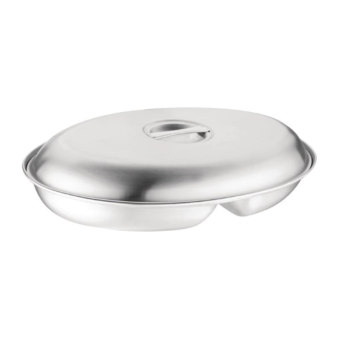 Plat à légumes ovale deux compartiments 210 × 300 mm - Olympia