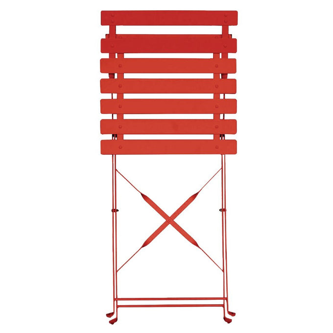 Chaises de terrasse en acier rouges (lot de 2) - Bolero