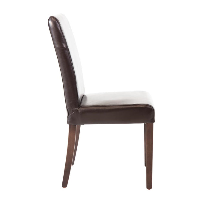 Chaises en simili cuir marron foncé (lot de 2) - Bolero
