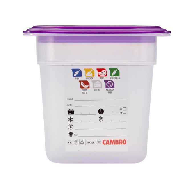 Bac en polypropylène Safetrak IML GN 1/6 150 mm - Cambro