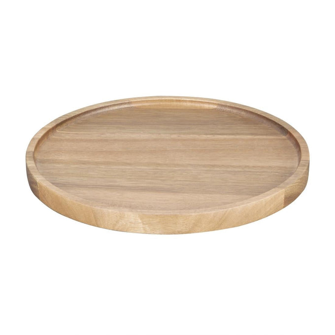 Assiette ronde en acacia 250 mm - Olympia