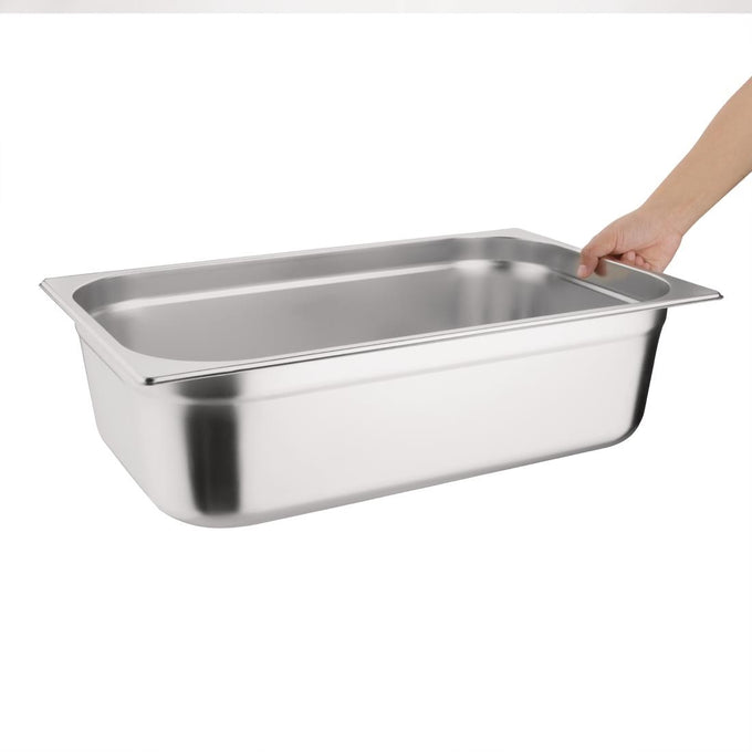 Bac GN 1/1 en inox avec couvercle - 20 L - Vogue