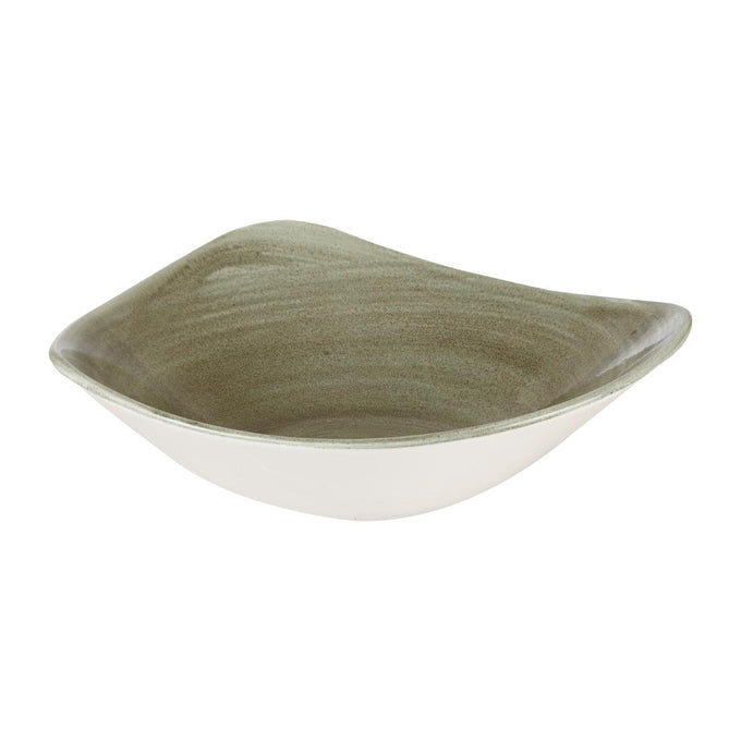 Bols triangulaires Stonecast Patina Antique Green 235 mm (lot de 12) - Churchill