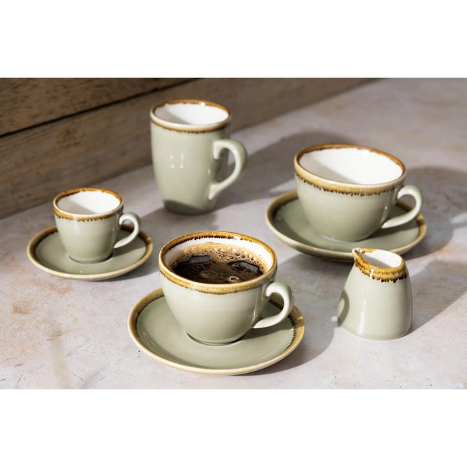 Soucoupe Kiln couleur mousse 140 mm (lot de 6) - Olympia