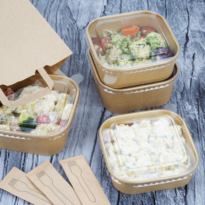 Barquettes carrées 750 ml (lot de 300) - Fiesta Recyclable