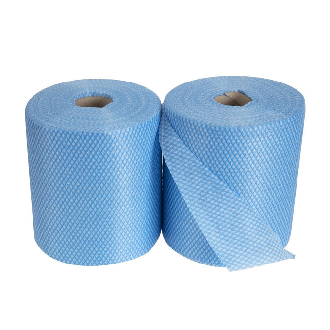 Rouleaux de chiffons de nettoyage antibactériens Envirolite Super bleus (lot de 2 × 500) - EcoTech